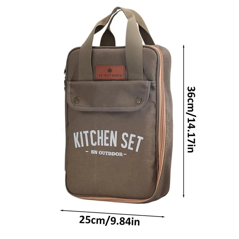 Camping Kitchen Set 8pcs Organizer Storage Bag