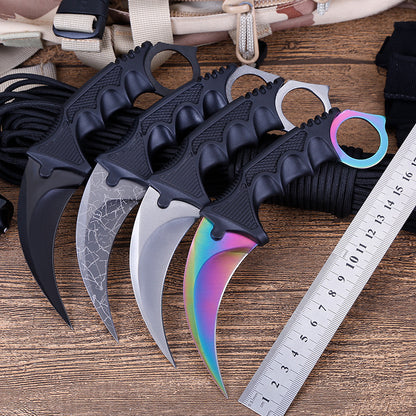 Outdoor Tactical Karambit Fixed Blade Pocket Knife