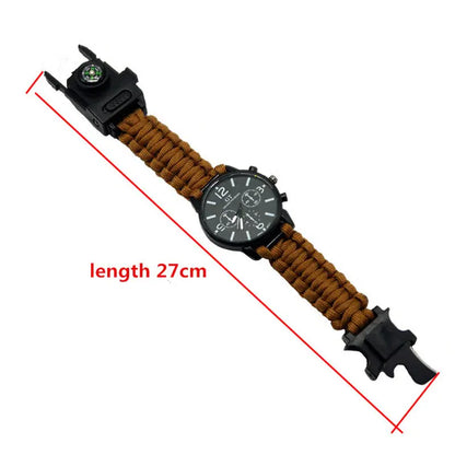 Outdoor Multi function Camping Survival Watch With LED Light