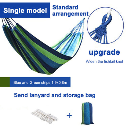 Camping Outdoor Hammock Single Hanging Canvas