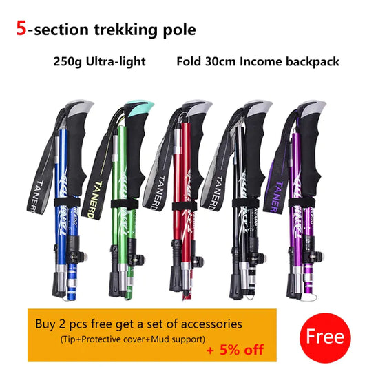 Outdoor Folding Pole Walking Hiking Stick