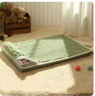 Plush Quilted Dog & Cat Bed