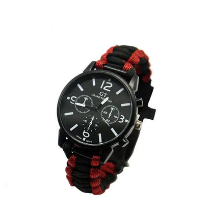 Outdoor Multi function Camping Survival Watch With LED Light