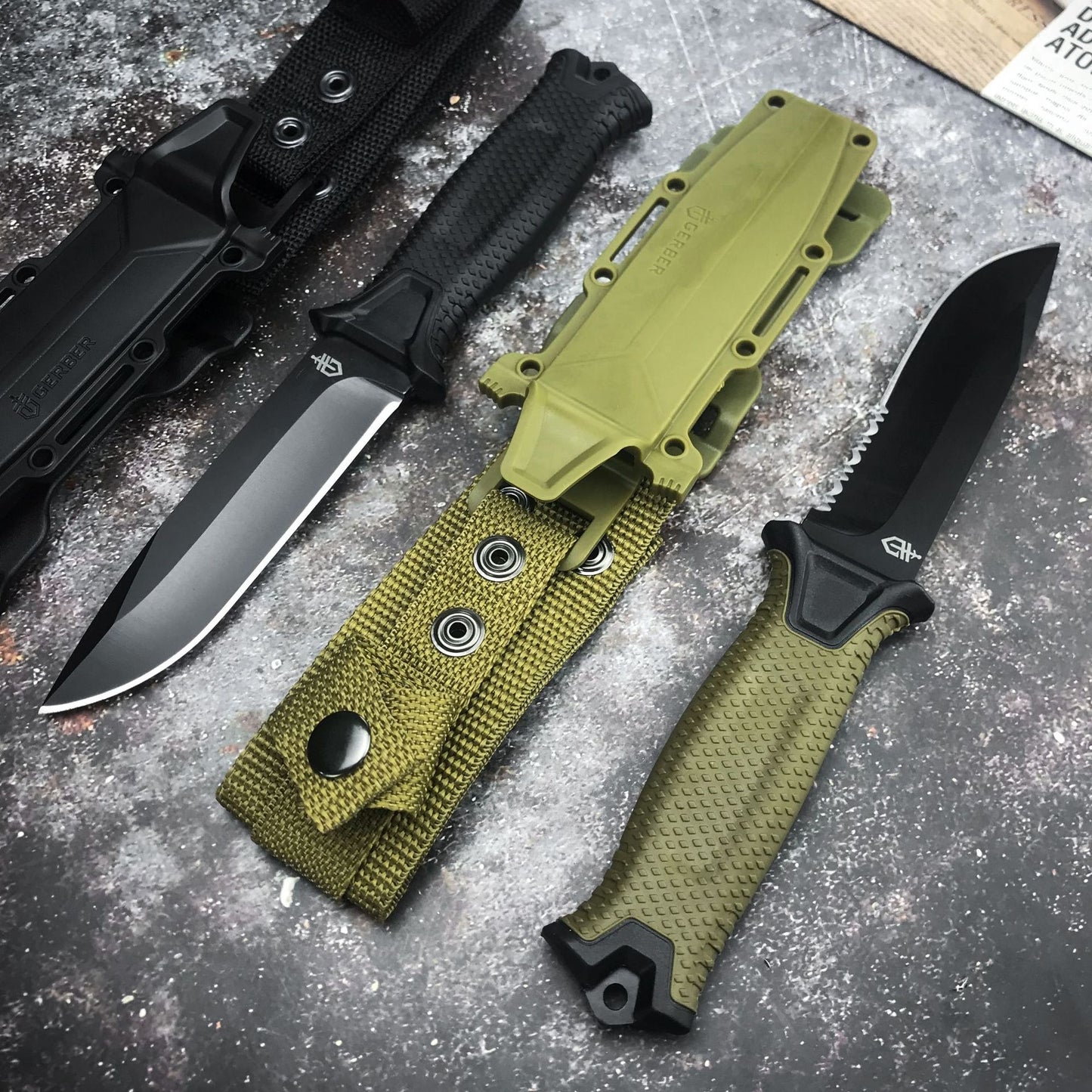 Outdoor Tactical Survival Straight Knife