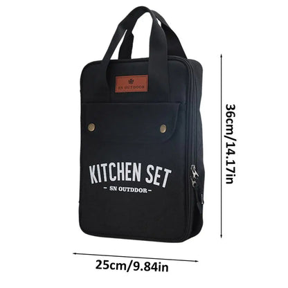 Camping Kitchen Set 8pcs Organizer Storage Bag