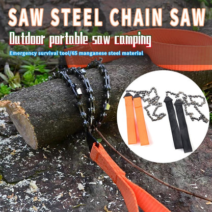 Portable Pocket Emergency Hand Chainsaw with Nylon Bag