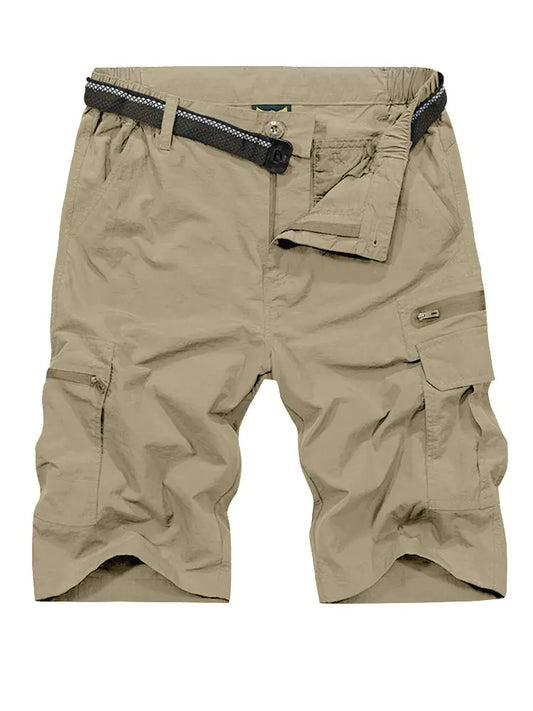 Jessie Kidden Mens Casual Expandable Waist Lightweight Water Resistant Quick Dry Shorts 32 Khaki