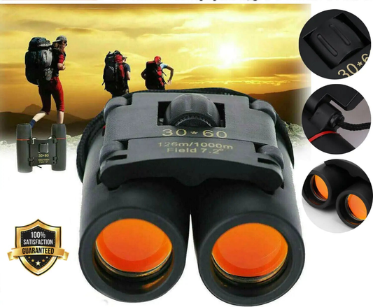 Binoculars 30x60 Zoom Compact Folding Hiking Hunting Day/Night