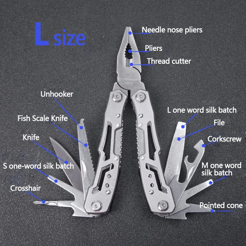 Stainless Steel Multi-Tool Pocket Knife Pliers