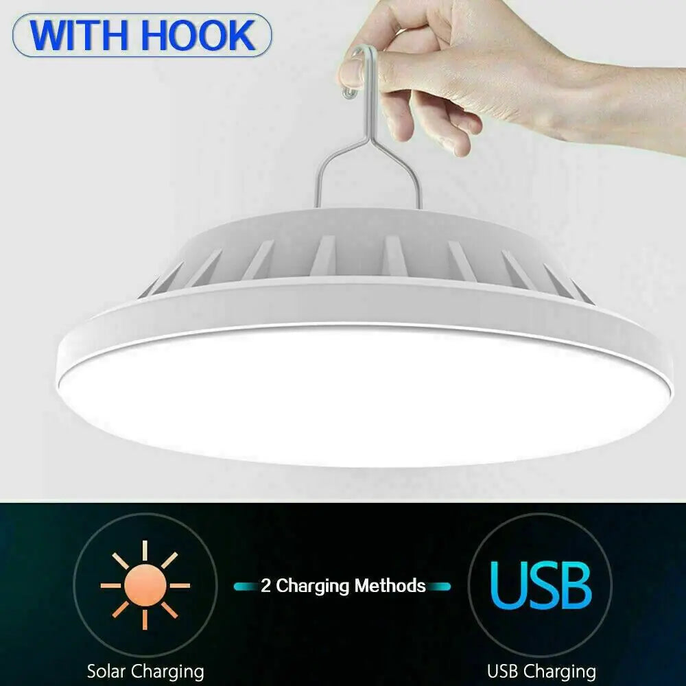 Rechargeable 60 LED Outdoor Camping Tent Light USB & Solar