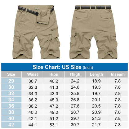 Jessie Kidden Mens Casual Expandable Waist Lightweight Water Resistant Quick Dry Shorts 32 Khaki