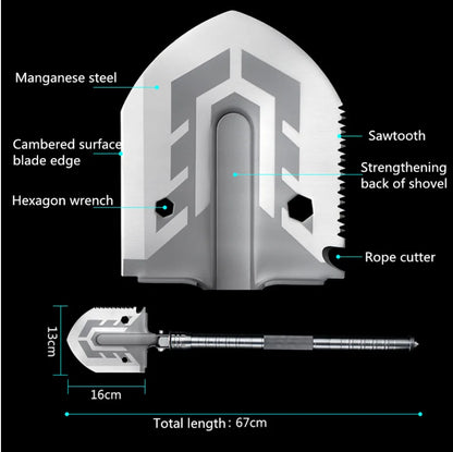 Multi Functional Folding Military Spade Shovel