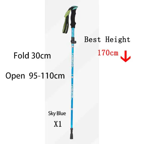 Outdoor Folding Pole Walking Hiking Stick