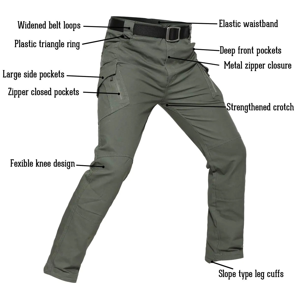 CARWORNIC Gear Men's Hiking Tactical Pants - Cargo