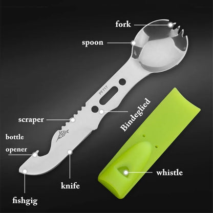 Multi Functional Camping Cookware Spoon Fork