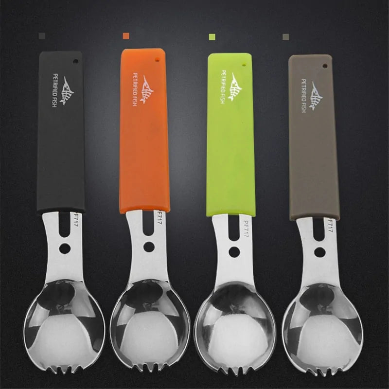 Multi Functional Camping Cookware Spoon Fork