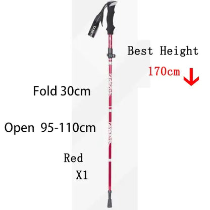 Outdoor Folding Pole Walking Hiking Stick