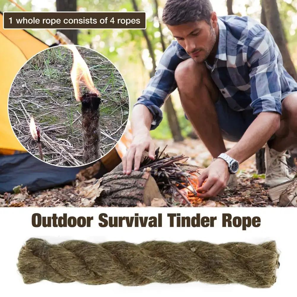 Tinder Rope Survival Fire Starter Waterproof Wax