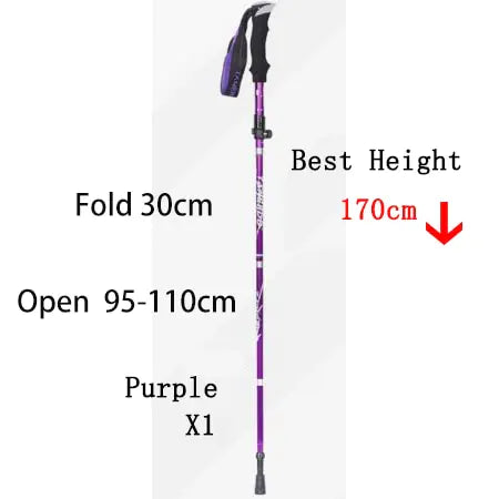 Outdoor Folding Pole Walking Hiking Stick