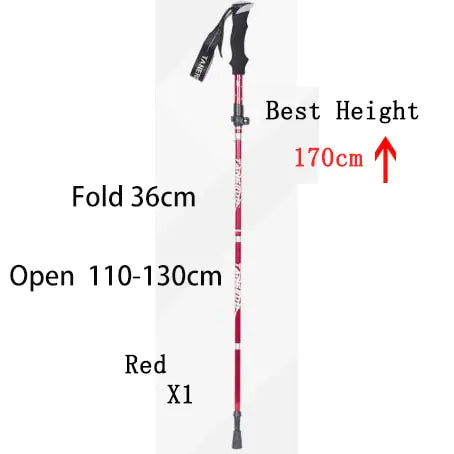 Outdoor Folding Pole Walking Hiking Stick