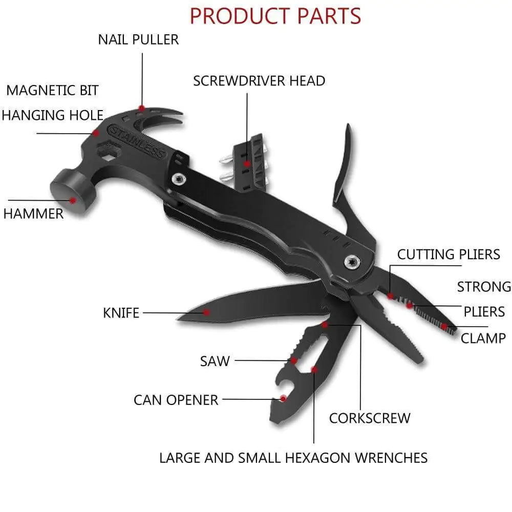 Multi Functional Survival Hammer Stainless Steel